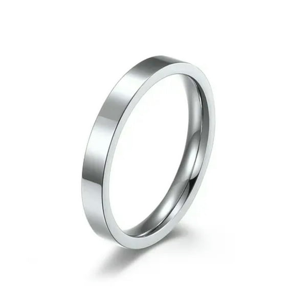 3mm Blue/Silver/Gold/Rose Gold/Black Bands Women Men's Titanium Steel Party Ring