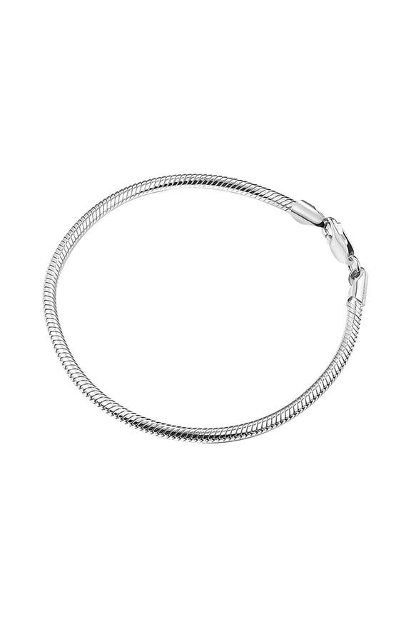 3mm Bracelet Design Adjustable Sterling Silver Simple Round Bone Bracelet For Boys And Girls