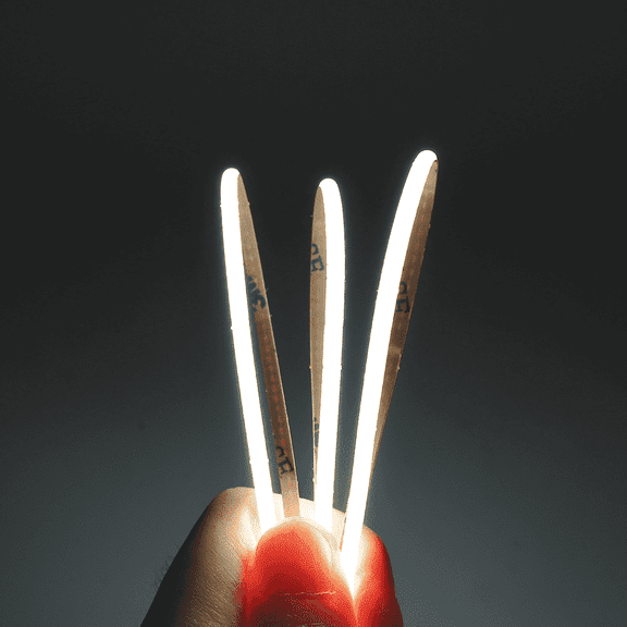 3mm COB LED Strip Light, 16.4FT DC 24V Cold White COB Light Strip, 400LEDs/M Cuttable LED Light Strip for Bedroom Home Kitchen Cabinet Decor (NO Power Supply)