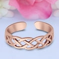 thumbnail image 1 of 3mm Celtic Design Toe Band Ring 925 Sterling Silver Thin Adjustable Stylish Rings For Women, 1 of 5
