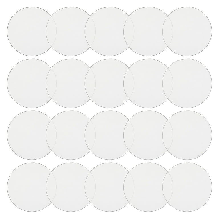 3mm Clear Acrylic Disks, Round Circles for Arts and Craft Supplies