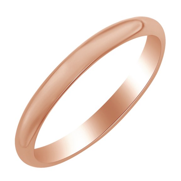 AFFY 3mm Comfort Fit Band Ring in 14k Rose Gold Ring Size - 8.5