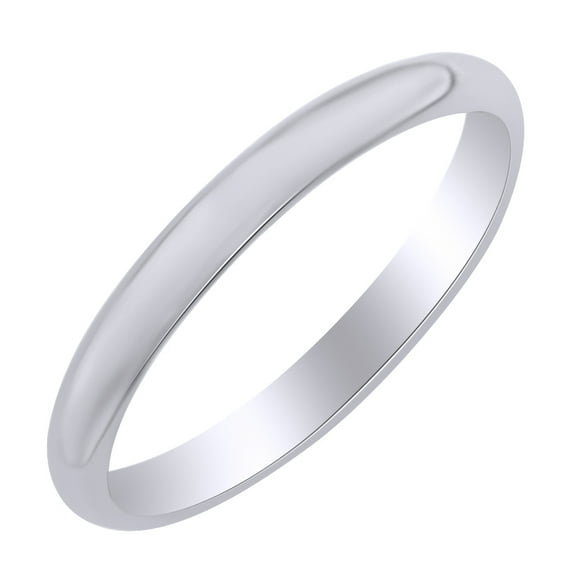 AFFY 3mm Comfort Fit Band Ring in 14k White Gold Ring Size - 9.5