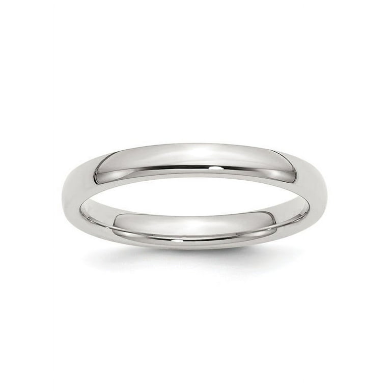 3mm silver 2024 wedding band