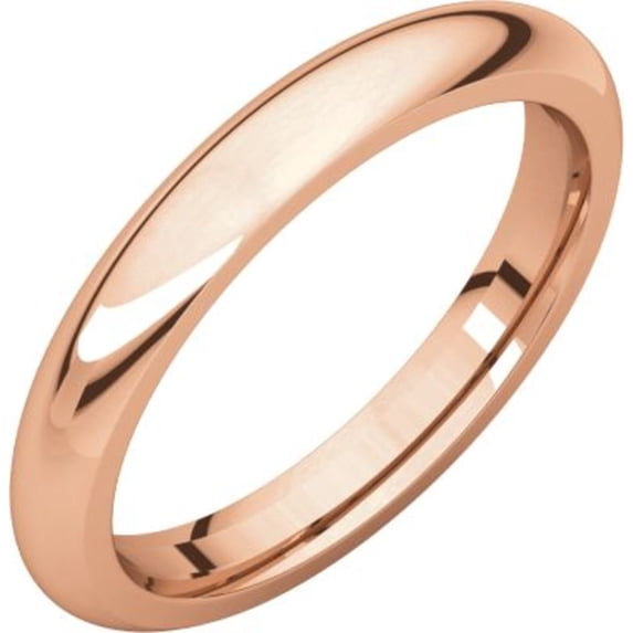 3mm Comfort Fit Wedding Band in 14k Rose Gold - Size 9.5