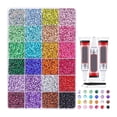 thumbnail image 1 of 3mm DIY Resin Rhinestone Kit - 24-Color Bedazzling Set for Crafts, Shoes & Nail Art, Complete Diamond DIY Kit with Glue, Pickup Pen & Tweezers, Rhinestones for Bedazzling for Crafting Book Shoes(A), 1 of 7
