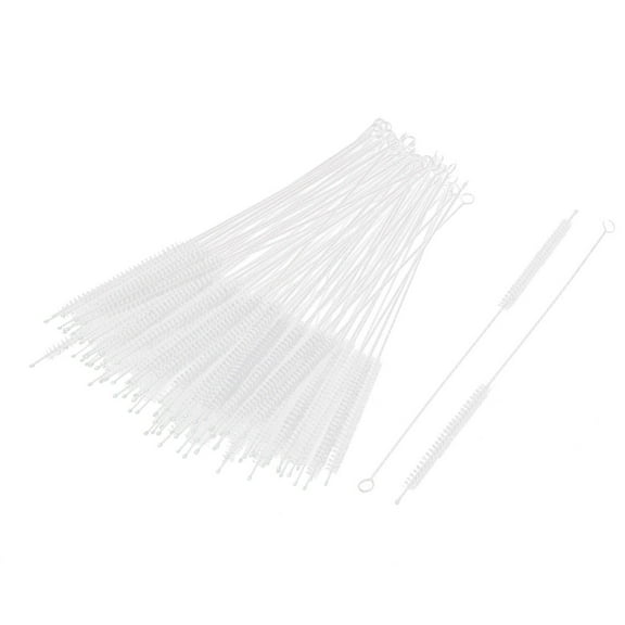 3mm Dia Nylon Twisted Handle Test Tube Pipe Bottle Wash Cleaning Brushes 100pcs