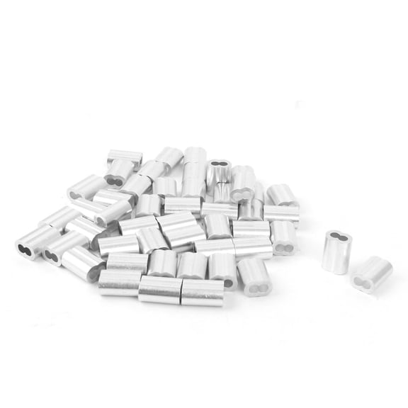 3mm Diameter Steel Wire Rope Aluminum Crimping Loop Ferrules Sleeve 15x11x7mm