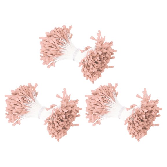 3mm Double Head Flower Stamen 1020 Pcs Artificial Floral Stamens, Korean Pink