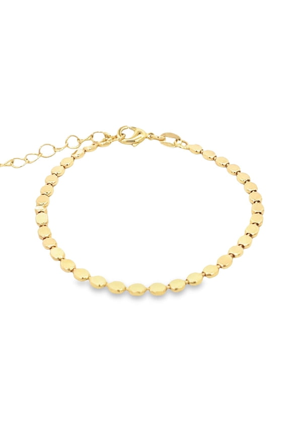 3mm Flat Ball Disc Bracelet (I374)