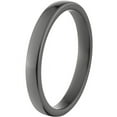 thumbnail image 1 of 3mm Flat Black Zirconium Ring with a Polished Finish, 1 of 3