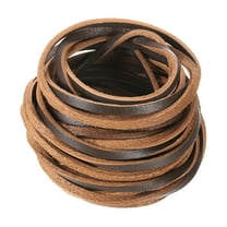 3mm Flat Faux Leather Cord, 5 Yards Braiding String Leather Ropes for Bracelets Necklaces, Brown