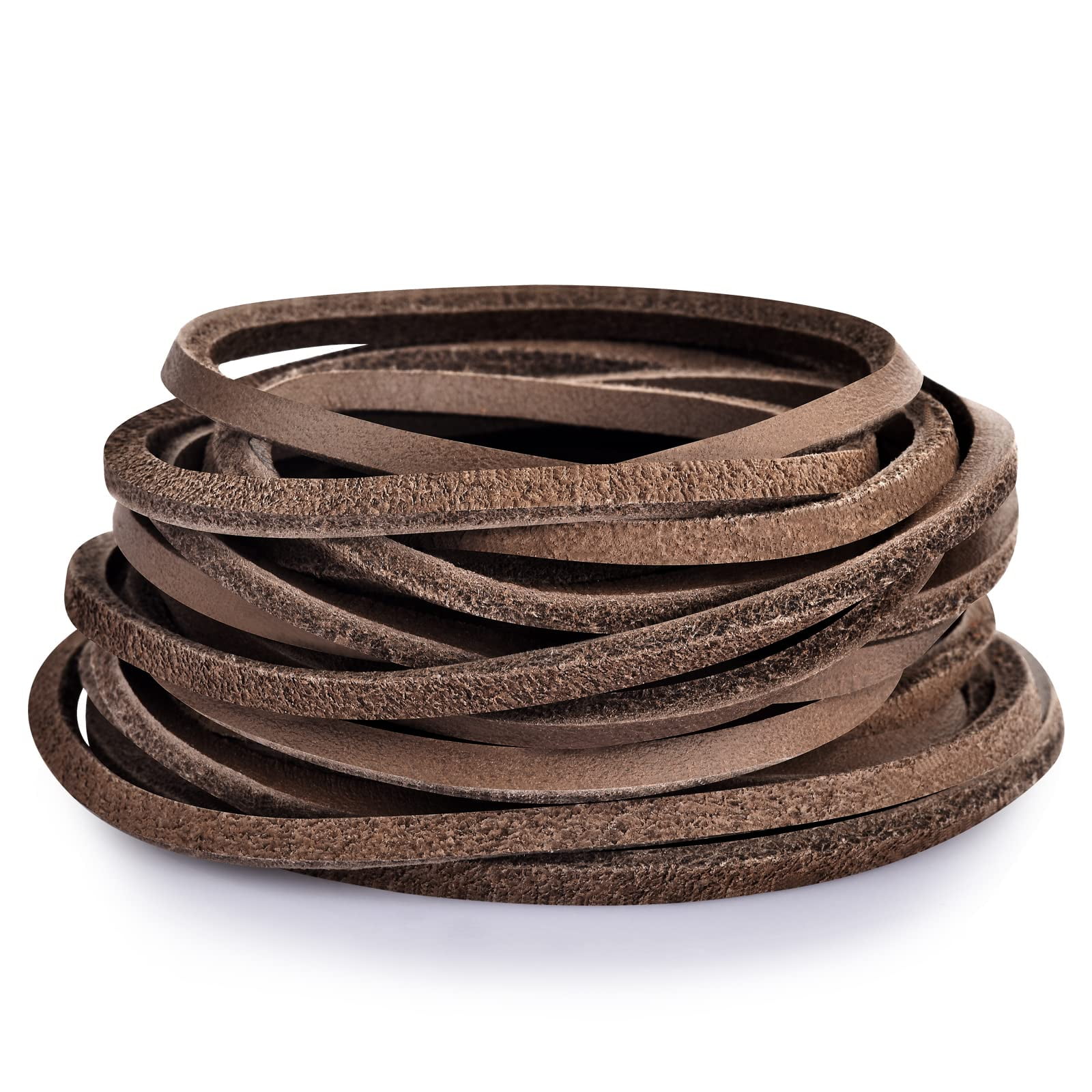 3mm Flat Tan Brown Faux Suede Cord (15ft)