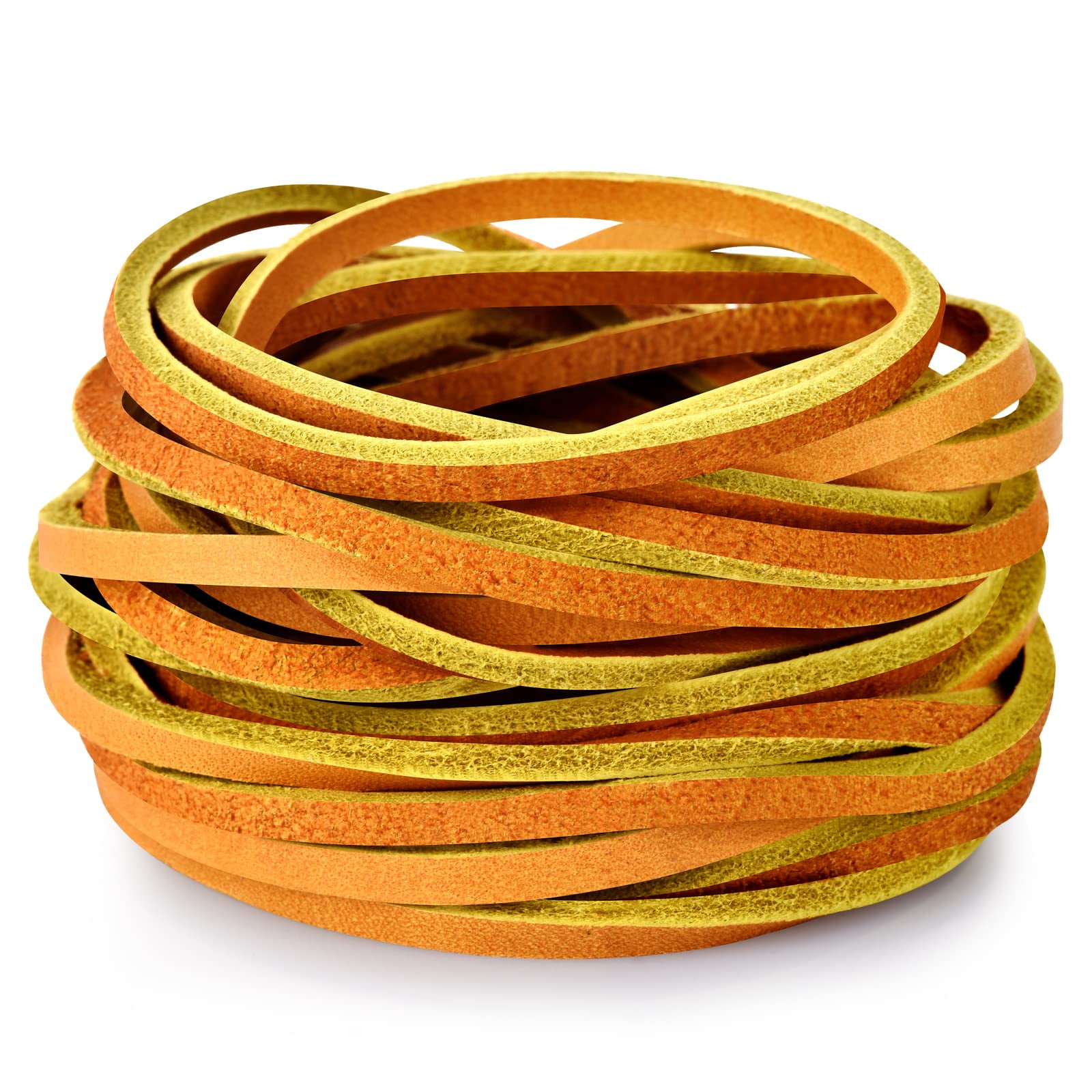 Picheng 3mm Flat Genuine Leather Cord, 5Yards Strip Cord Braiding String  Very Suitable for Jewelry Making, Leather Shoe Lace, Garden  Tools，Toys，Woven