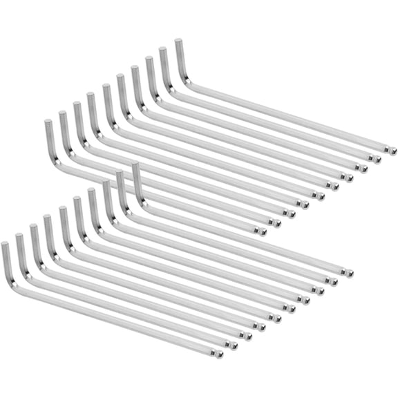 3mm Hex Key Wrench CR-V Steel 4" Length Long Arm Ball End Hex Key Wrench for , Furniture,and DIY -20pcs