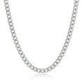 thumbnail image 1 of 3mm High-Polished Stainless Steel Flat Cuban Link Curb Chain Necklace, 29.5 inches + Gift Box, 1 of 7