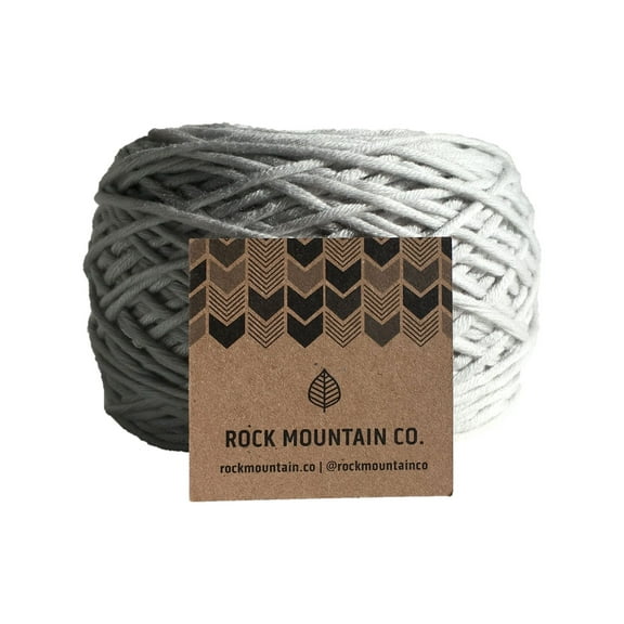 3mm Light Gray Single Strand Macrame Yarn - Silver Extra Soft