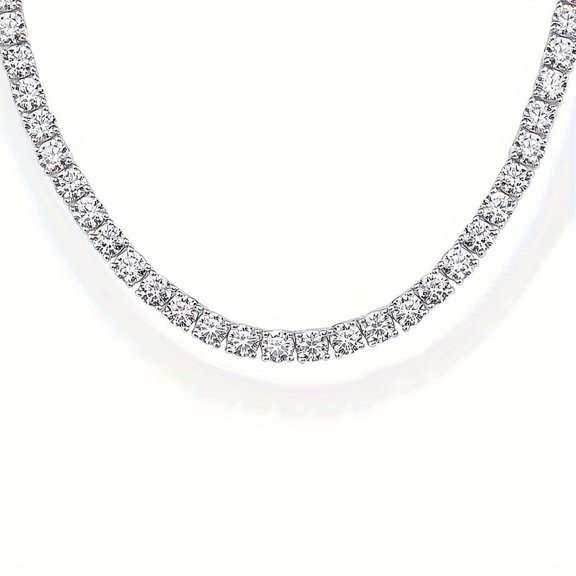 3mm Moissanite Tennis Necklace | tennis chains | chunky gold necklaces 18K gold-plated 3mm Moissanite Tennis tennis necklaces Women's Men's tennis chains | chunky gold necklaces, platinum necklaces