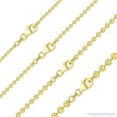 thumbnail image 1 of 3mm Moon-Cut Ball Bead Link Chain Necklace in .925 Sterling Silver w/ 14k Yellow Gold, 1 of 2