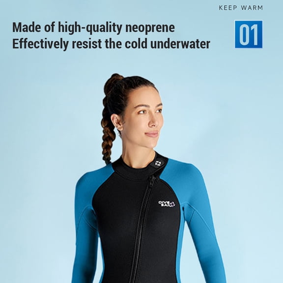 3mm Neoprene Wetsuit 3mm Women 3mm Neoprene Wetsuits Adult One Piece Full Body Long Sleeves Diving Suit