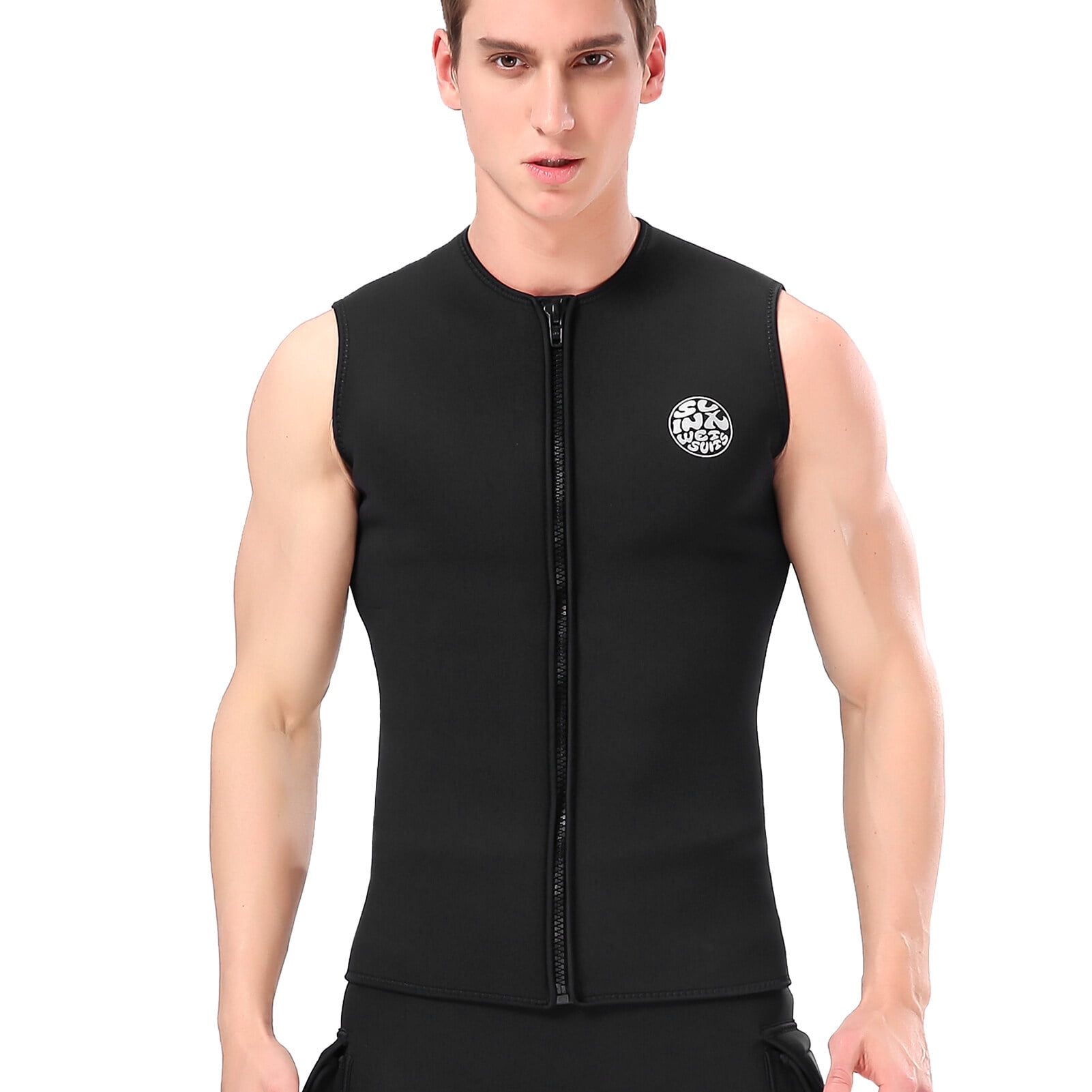 3mm Neoprene Wetsuit Top Vest Thermal Warm Sleeveless Vest for Diving