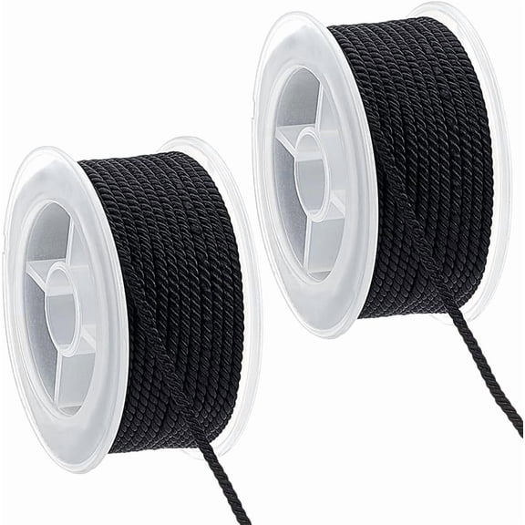 3mm Nylon Cord Black Cord Nylon Thread Bracelet String Beading String Macrame Cords