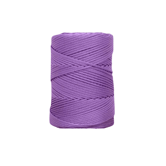 3mm Nylon Cord Braided Macrame Cord 200g, 219 Yards - 100% Nylon Cord - Soft Cord for Macrame Projects - 3mm Crochet Bag Cord - Macrame Rope - Crochet Thread - Handmade Bags Supply (Purple)
