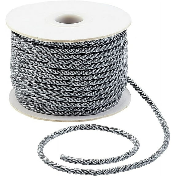 3mm Nylon Twisted Trim Cord Craft Rope Cord Braided Twisted Ropes Strong Thread String for Home Décor Celebration Favors Gift Wrapping Graduation Honor Cord 21 Yards