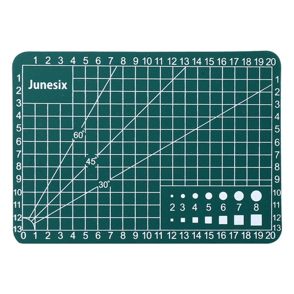 3mm PVC Cutting Mat with Grid, Single Side 8 Colors A7 Craft Mat for Sewing Quilting Paper, Self Healing Multi Purpose Cutting Board for Arts and Crafts