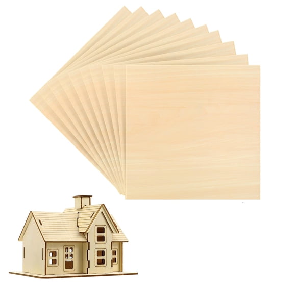 3mm Plywood Basswood Sheets, Craft Plywood for Laser Cutting Laser Engraving Wood Burning Construction Model, Bass Wood Sheet