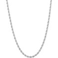thumbnail image 1 of 3mm Rope Chain Necklace for Men, Silver Tone Mens Chain Necklace, Stainless Steel Necklace Chain for Men Women, 1 of 15