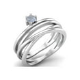 thumbnail image 1 of 3mm Round Rainbow 925 Sterling Silver Twisted Mother's Day Gift Ring, 1 of 4