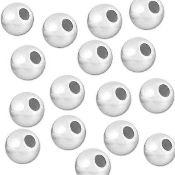 3mm Round Silver Plated Beads (lead free) - Package of 1,000