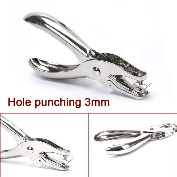 3mm Single One Hole Hand Held Paper Punch Ticket Craft Puncher Metal Cut P-AUWA