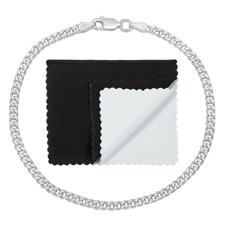 Beveled Curb Chain Necklace 3mm Width Sterling Silver Beveled Curb Chain Necklace 3mm Width Sterling Silver