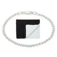 thumbnail image 1 of 3mm Solid .925 Sterling Silver Military Ball Chain Bracelet, 8 inches, 1 of 7