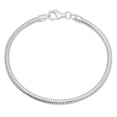 thumbnail image 1 of 3mm Solid .925 Sterling Silver Round Snake Chain Bracelet, 7.5 inches, 1 of 7