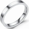 thumbnail image 1 of 3mm Stackable Stainless Steel High Polished Wedding Band Classical Ring, 1 of 2