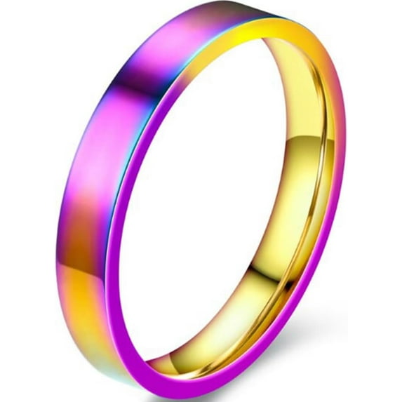 3mm Stackable Stainless Steel High Polished Wedding Band Classical Ring