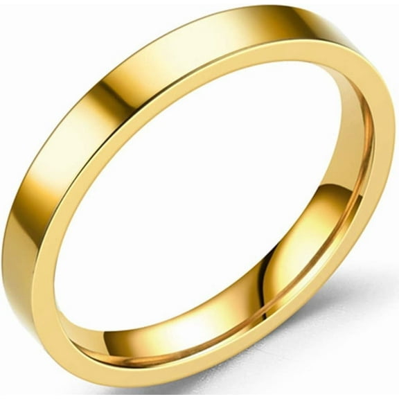 3mm Stackable Stainless Steel High Polished Wedding Band Classical Ring