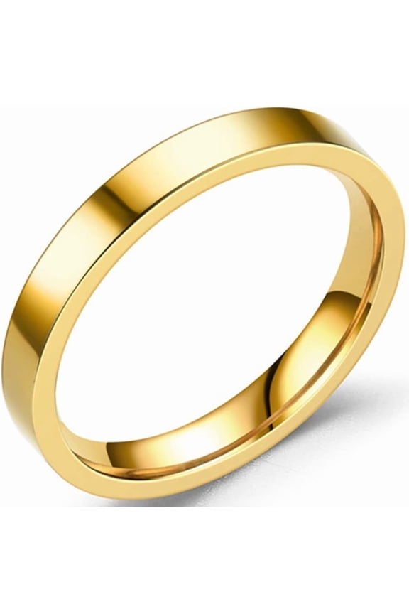 3mm Stackable Stainless Steel High Polished Wedding Band Classical Ring