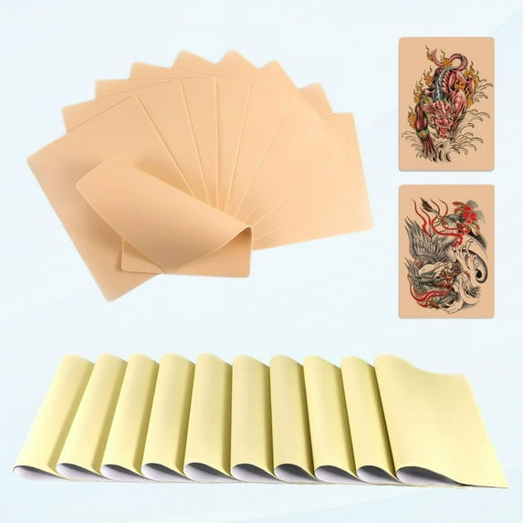3mm Tattoo Skin for Practice, 5 Pieces Tattoo Fake Skin 11.8x7.8 Inch 3mm Thick Tattoo Skin for Beginners and Tattoo Artists