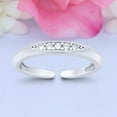 thumbnail image 1 of 3mm - Toe Band Ring 925 Sterling Silver Thin Adjustable Stylish Rings for Women, 1 of 5