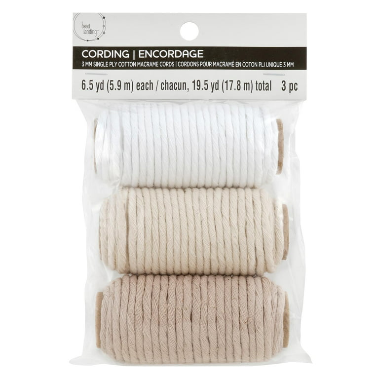 3mm White Cotton Macramé Cords by Bead Landing™ 