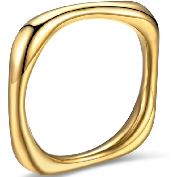 3mm Width Stainless Steel Shaped Stacking Wedding Band Promise Statement Ring