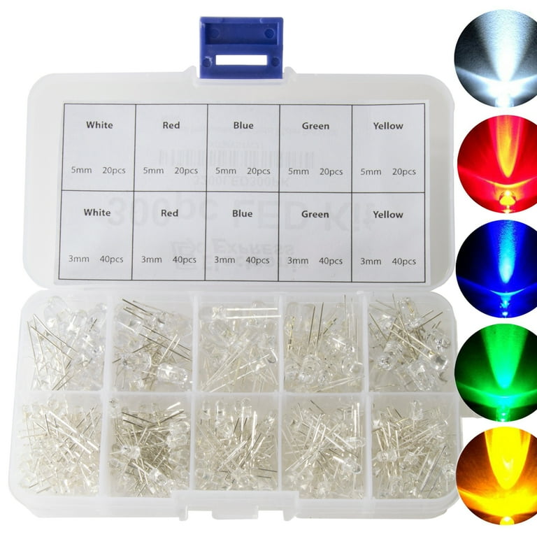 Pack of 5 3mm Clear LEDs Pack of 5 3mm Clear LEDs