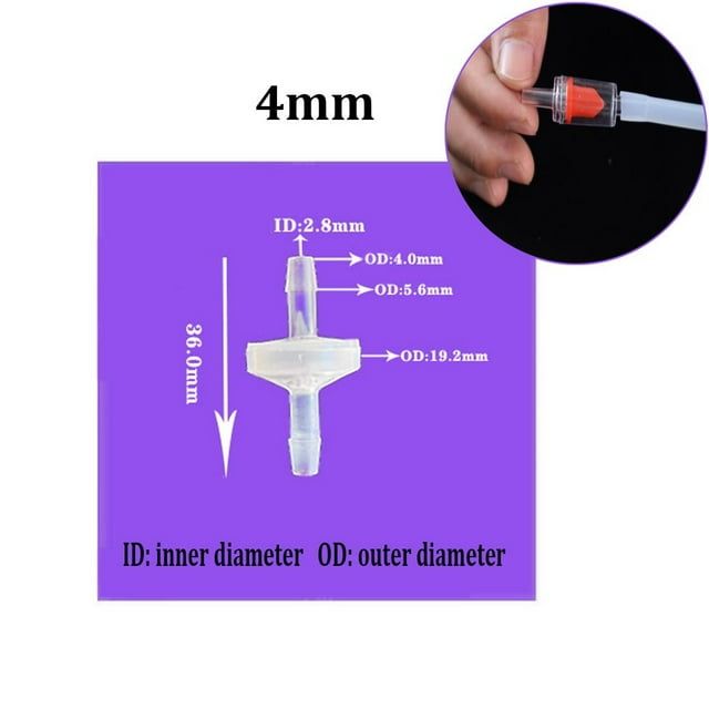 3mm to 12mm Plastic White Check Valve Way Nonreturn Valve Oil Gas