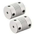 thumbnail image 1 of 3mm to 3mm Aluminum Alloy Shaft Coupling Flexible Coupler Motor Connector Joint L25xD19 2pcs, 1 of 6
