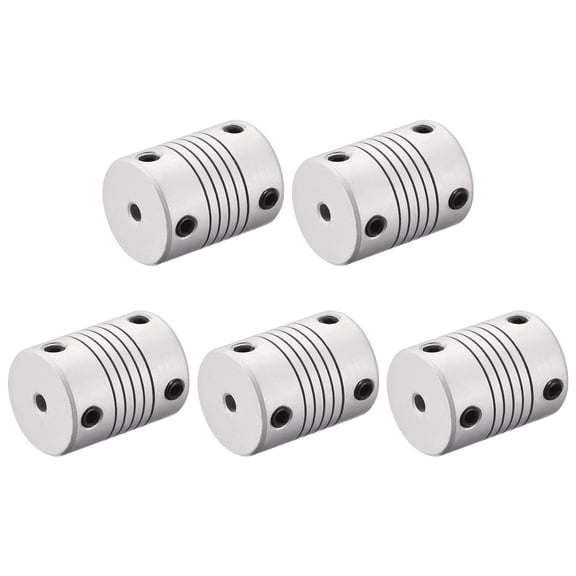3mm to 3mm Aluminum Alloy Shaft Coupling Flexible Coupler Motor Connector Joint L25xD19 5pcs