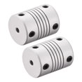 thumbnail image 1 of 3mm to 4mm Aluminum Alloy Shaft Coupling Flexible Coupler Motor Connector Joint L25xD19 2pcs, 1 of 6